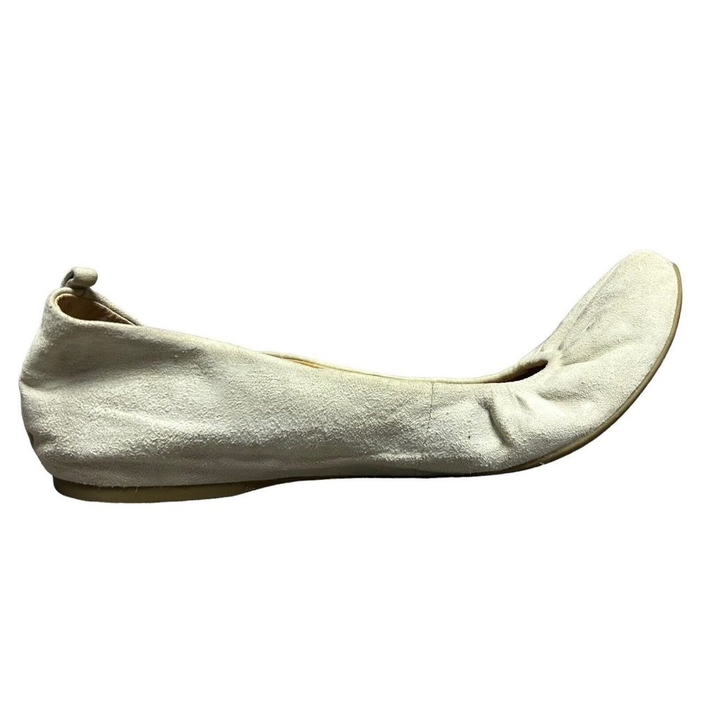 J Crew Factory Beige Suede Ballet Flat Shoes Womens Size 10 Casual Comfort